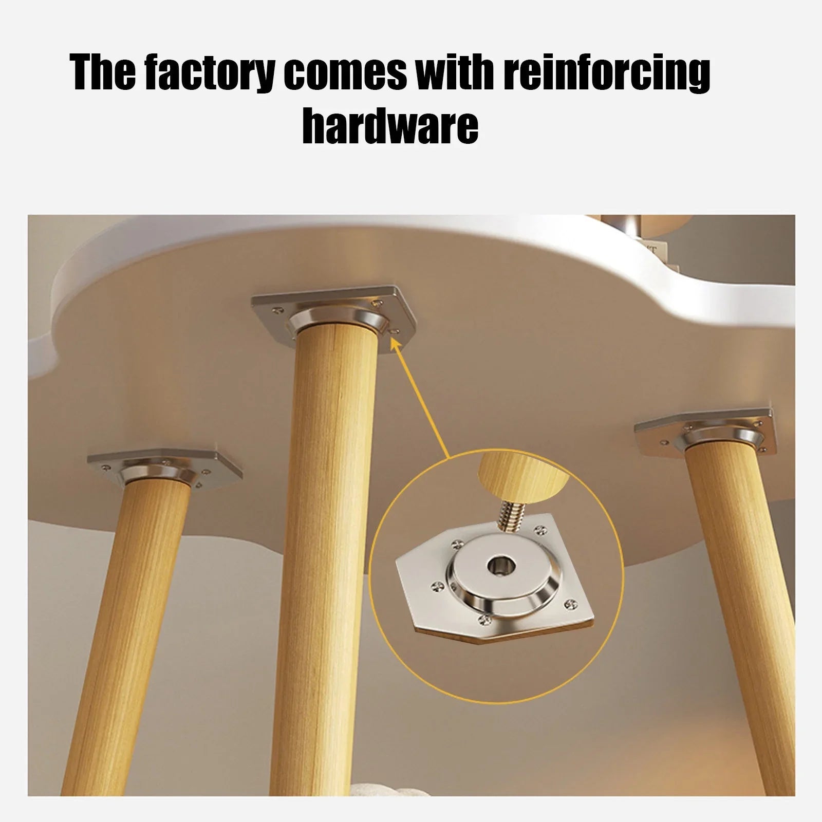 Masuta laterala multifunctionala, forma floare, cu raft depozitare, 50x40x40 cm, alba