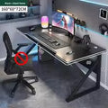 Birou gaming, structură metalică, design modern, 160 × 60 × 72 cm