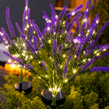 Set 2x Lampa Solara de Gradina Tip Lavanda LED Alb Cald IP65 Rezistenta Apa - detaliu produs