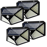 Set 4 Lampi Solare 100LED cu Senzor de Miscare Iluminare Exterior Waterproof - imagine principala