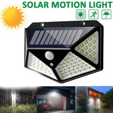 Set 4 Lampi Solare 100LED cu Senzor de Miscare Iluminare Exterior Waterproof - detaliu produs