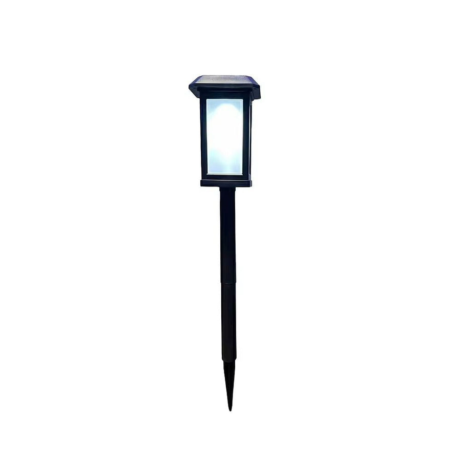 Felinar solar gradina LED, negru, 25 cm, lumina calda, decor exterior