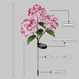 Set 2x Lampa Solara Decorativa Hortensie 70cm LED IP66 Panou Solar Integrat - detaliu produs