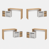 RESIGILAT - Birou modern 139x51x75 cm, cu corp de depozitare 92x40x53 cm, pentru birou, office sau home office