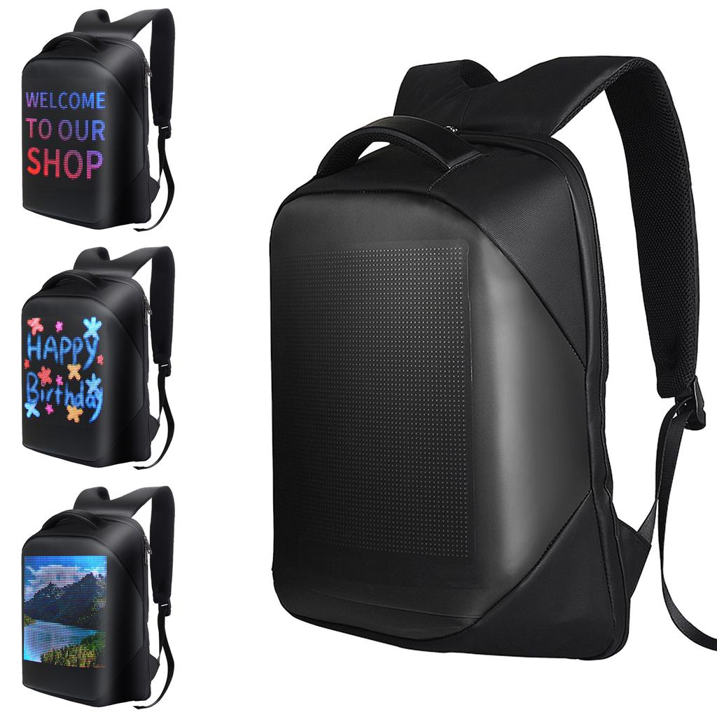 Ghiozdan Smart cu Display LED, WiFi, USB, 23L – Rezistent la Apa, incarcare USB