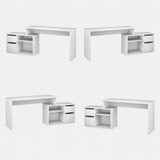 RESIGILAT - Birou modern 139x51x75 cm, cu corp de depozitare 92x40x53 cm, pentru birou, office sau home office