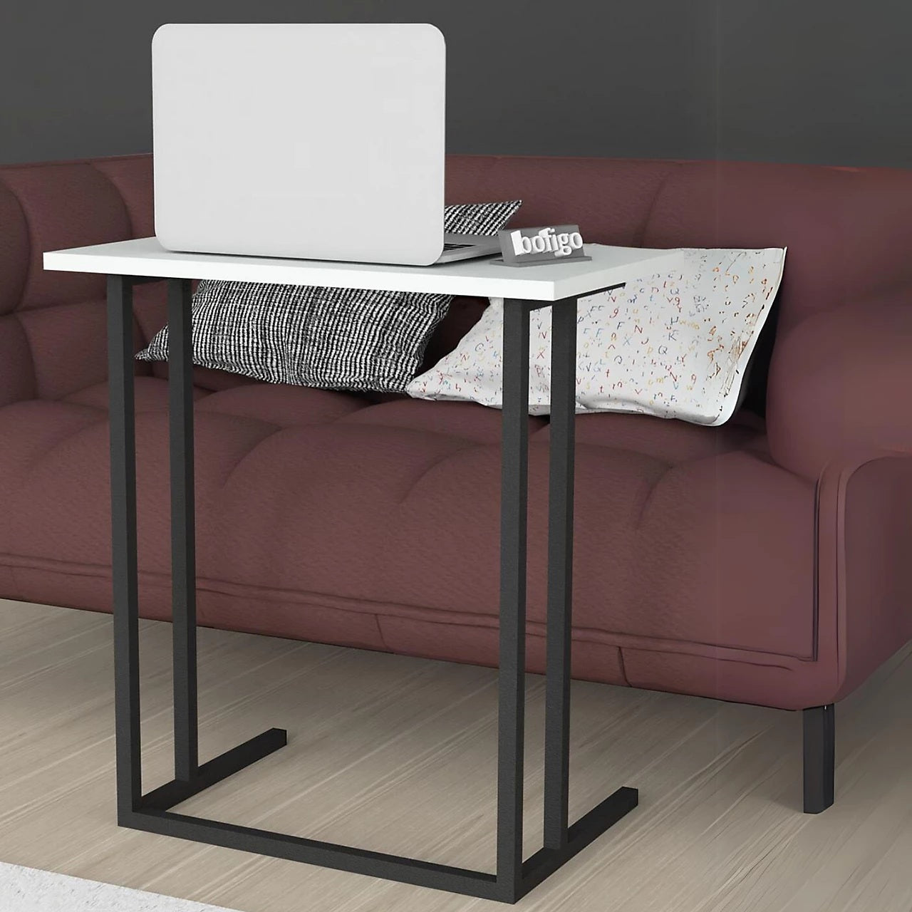 Măsuță multifuncțională din PAL 18 mm, stil scandinav, 44 x 30 cm, inalțime totală 64 cm