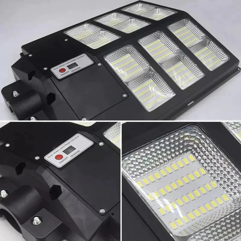 Lampa solara stradala 600W/800W/1000W, Telecomanda, suport metalic