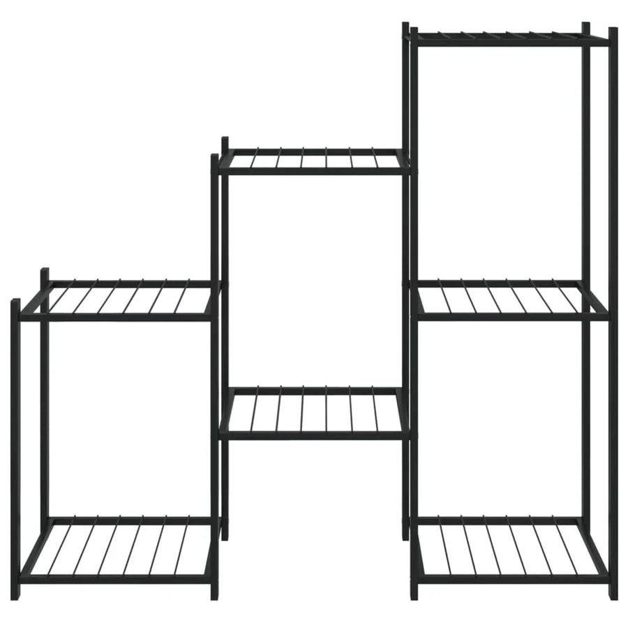 Raft depozitare multifunctional cu 7 niveluri negru 95x82.5x27.5 cm
