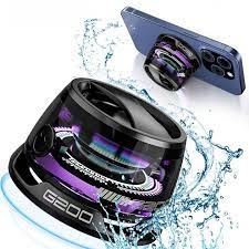 Boxa Portabila Bluetooth Rezistenta la Apa IPX7 cu Magnet, Atasare Magnetica pentru Telefoane & Suprafete Metalice, Sunet Surround 3D, Iluminare RGB, TWS Dual Channel, Negru
