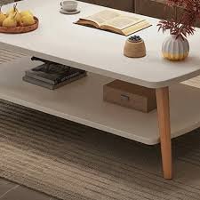 Masuta de cafea dreptunghiulara, cu colturi rotunjite, 2 niveluri, 100x48x42 cm