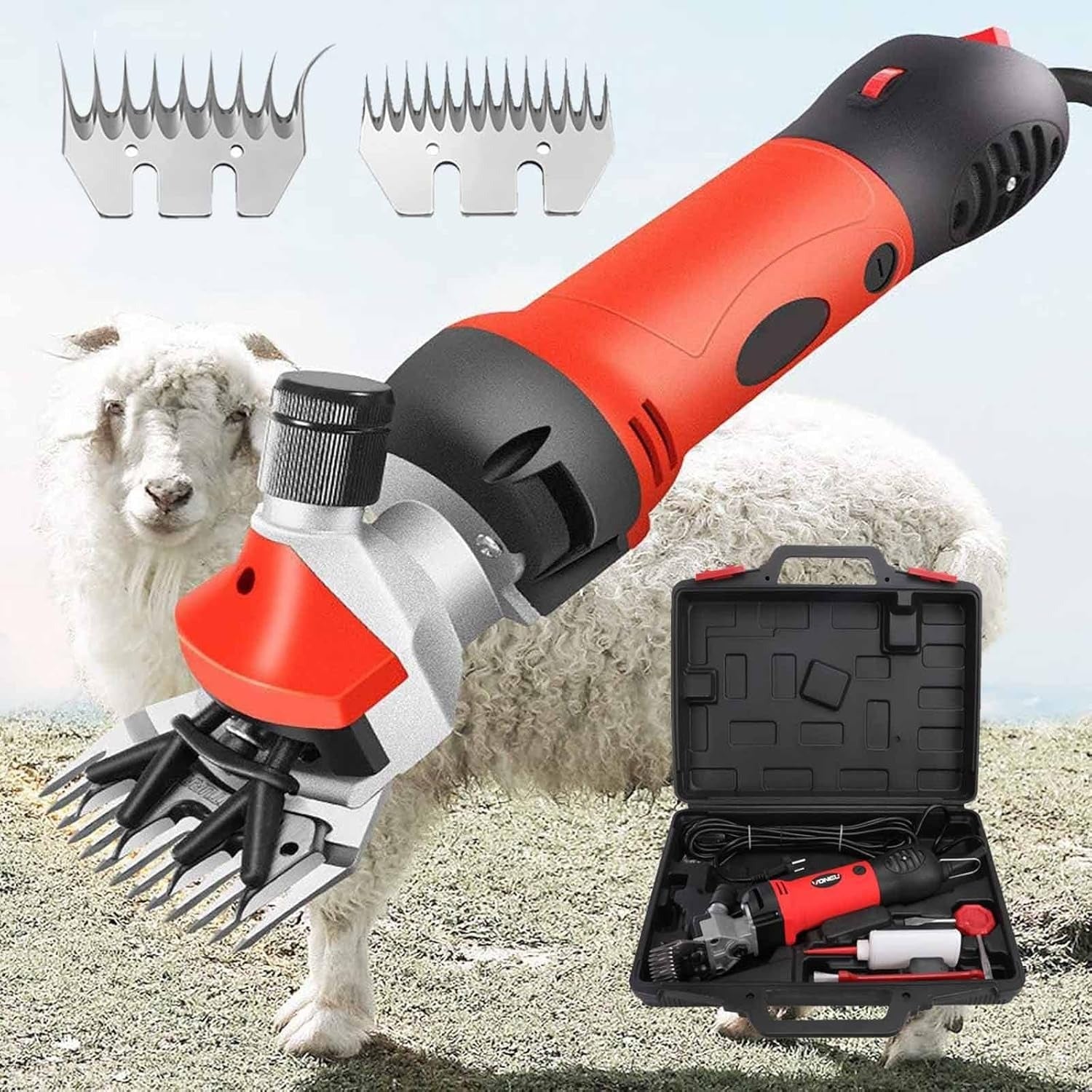 Aparat electric profesional pentru tuns oile, 6 viteze, 900 W, 13 dinti