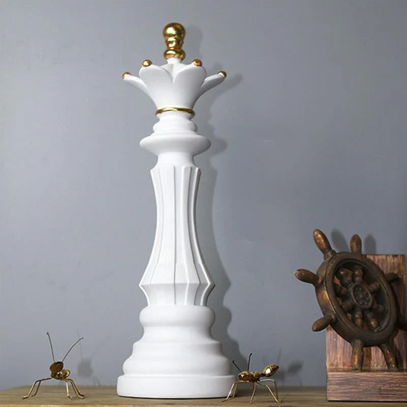 Statuete Sah Premium, Ornamente Regi, Dame, Calareti, Sculpturi Rasina, Decor Casa