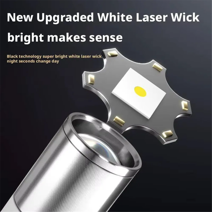 Lanterna LED telescopica, cu display si carlig de prindere, incarcare USB Type-C, CB-005