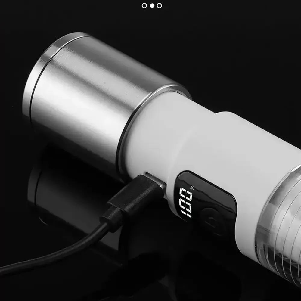 Lanterna LED telescopica, cu display si carlig de prindere, incarcare USB Type-C, CB-005