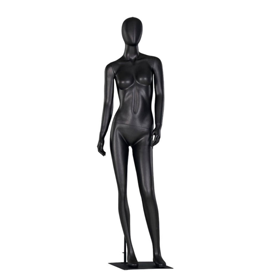 Manechin vitrina full body din fibra de sticla – model barbat sau femeie, cu cap tip ou si baza metalica