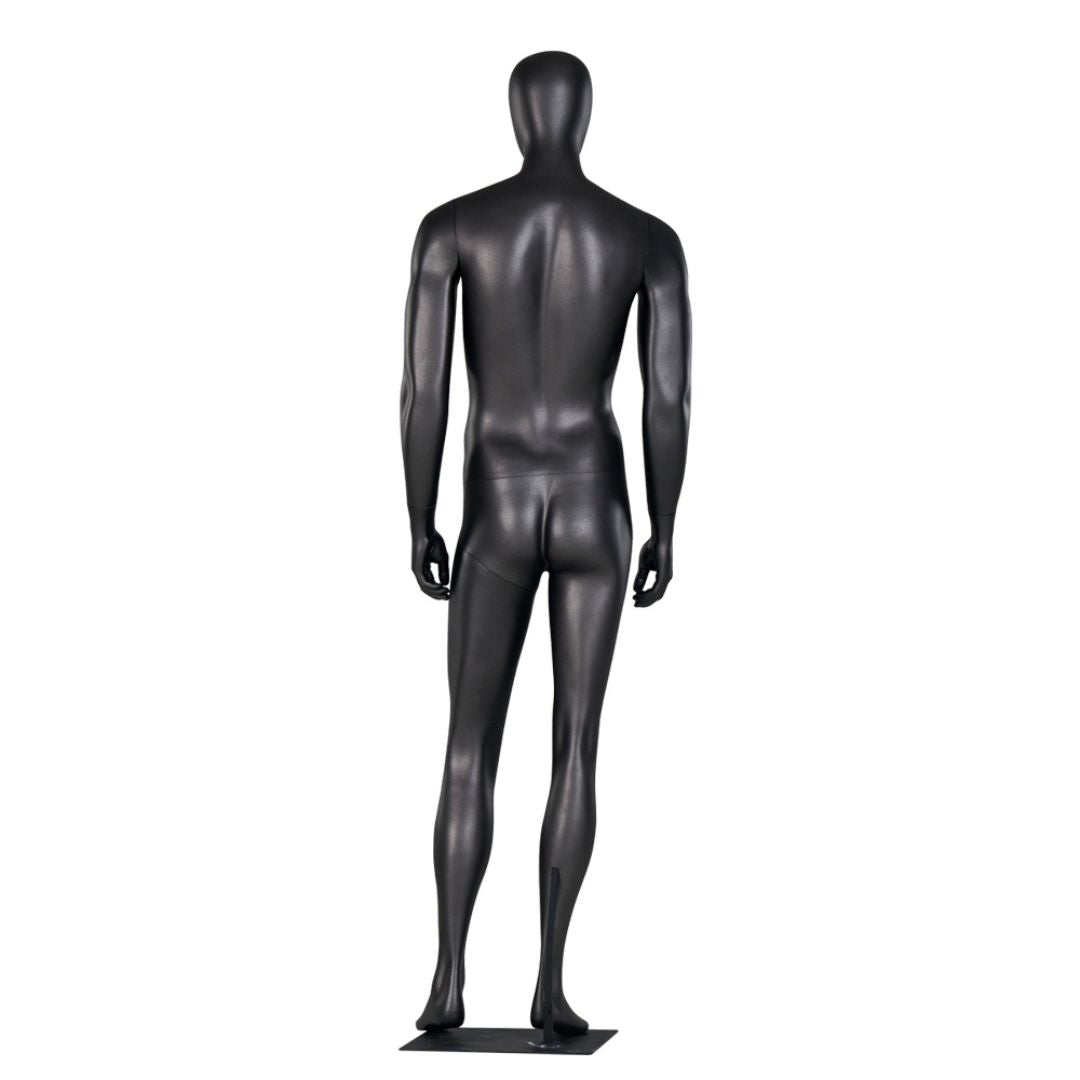 Manechin vitrina full body din fibra de sticla – model barbat sau femeie, cu cap tip ou si baza metalica