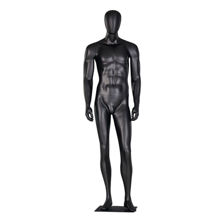 Manechin vitrina full body din fibra de sticla – model barbat sau femeie, cu cap tip ou si baza metalica