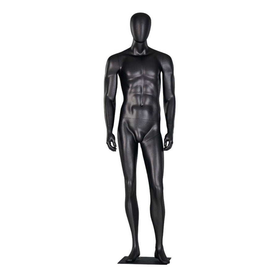 Manechin vitrina full body din fibra de sticla – model barbat sau femeie, cu cap tip ou si baza metalica
