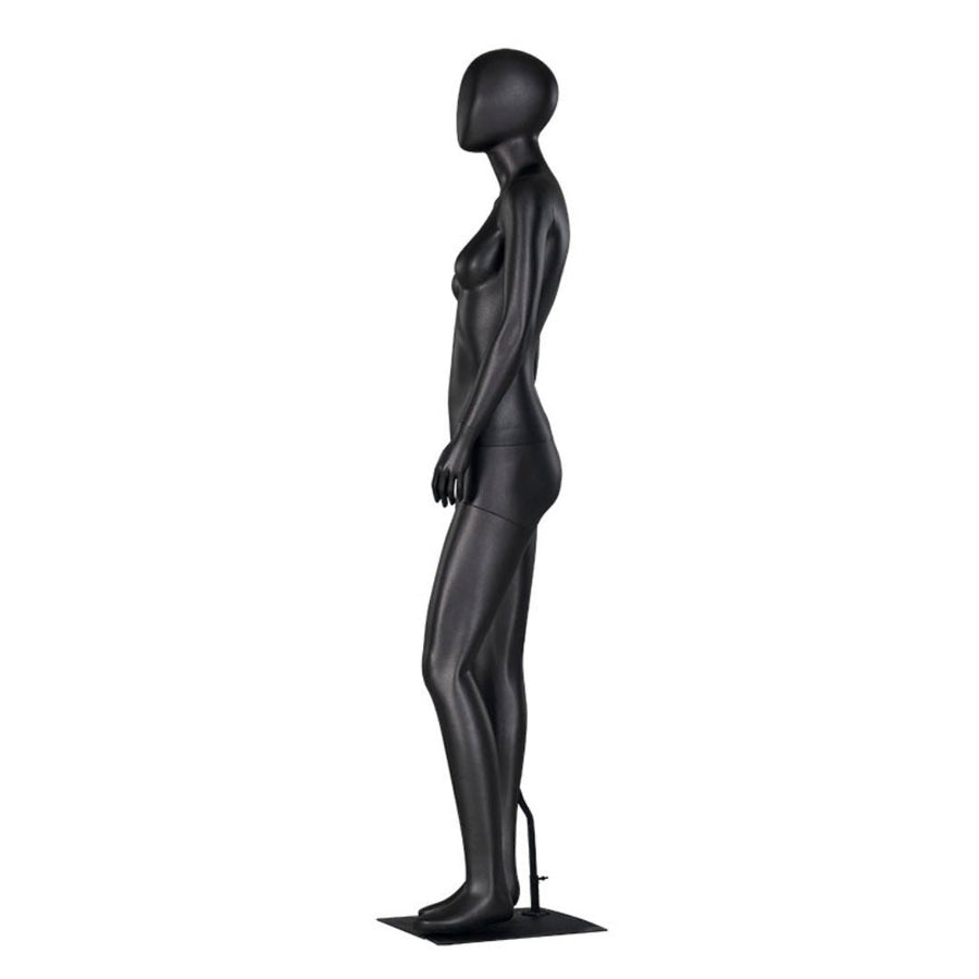 Manechin vitrina full body din fibra de sticla – model barbat sau femeie, cu cap tip ou si baza metalica