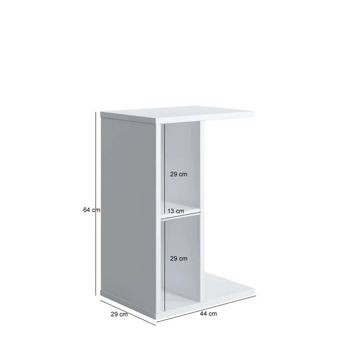 Măsuță multifuncțională din PAL 18 mm, stil scandinav, 44 x 30 cm, inalțime totală 64 cm