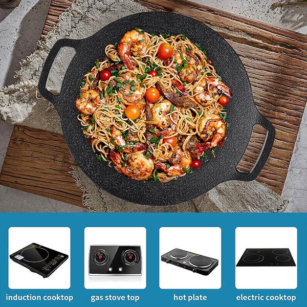 Plita rotunda coreeana pentru gratar 32 cm