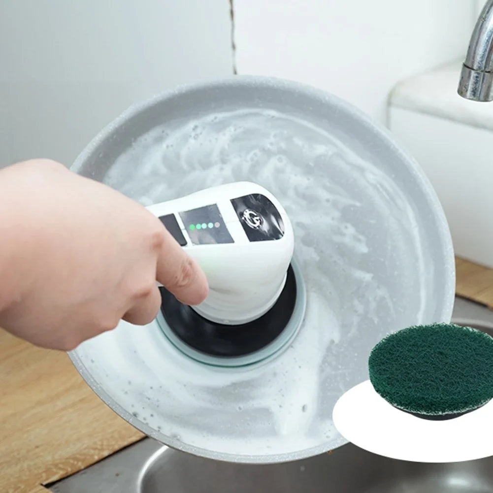 Perie Electrica Rotativa 7 in 1, 7 capete incluse, 2 viteze, pentru curatare pete dificile, maner reglabil si detasabil, autonomie ridicata, indicator LED