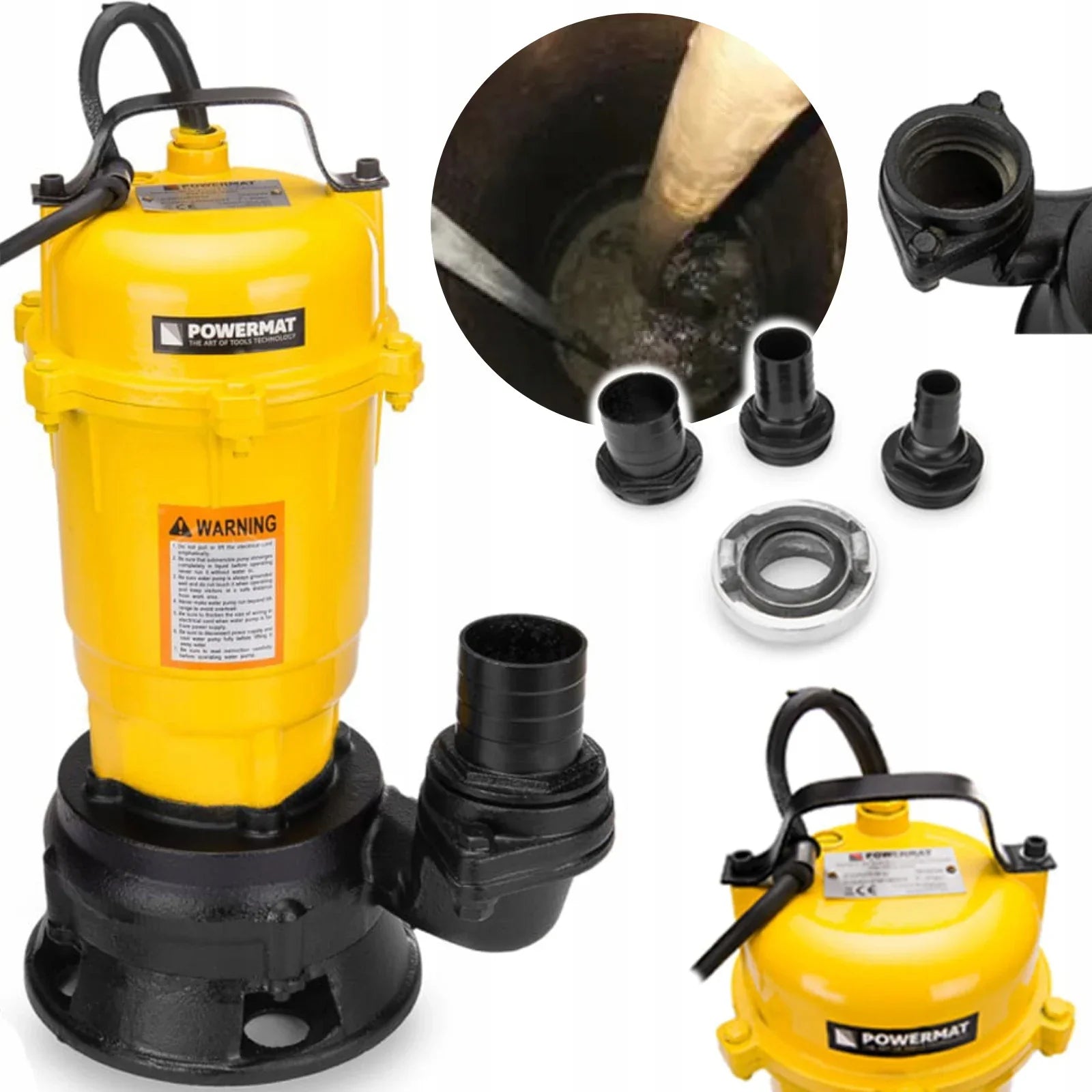 Pompa submersibila apa murdara fosa septica cu tocator, putere 750W