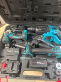 RESIGILAT — Trusa 4 piese cu acumulator, autofiletanta, rotopercutor, polizor unghiular, bormasina impact, 20V, 4Ah · Incomplet #001