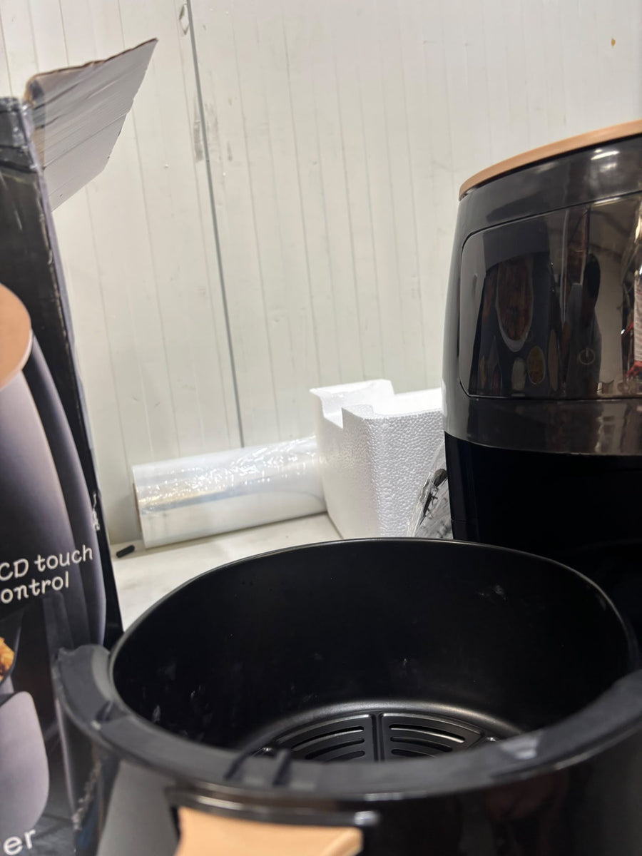 RESIGILAT — Friteuza cu aer cald, S-18 Air Fryer, 2400W, afisaj digital, LCD Touch control 6L / Negru · Acceptabil #005