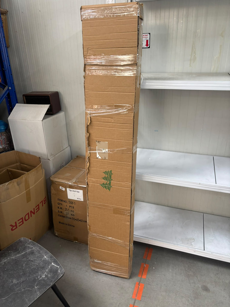 RESIGILAT — Comoda TV Marvel 180 cm, mobilier living, suport televizor mare pana la 75 inch, 3 usi rabatabile cu inchidere lina soft-close, PAL melaminat 18 mm clasa E1, pentru soundbar si consola jocuri Alb · Acceptabil #002