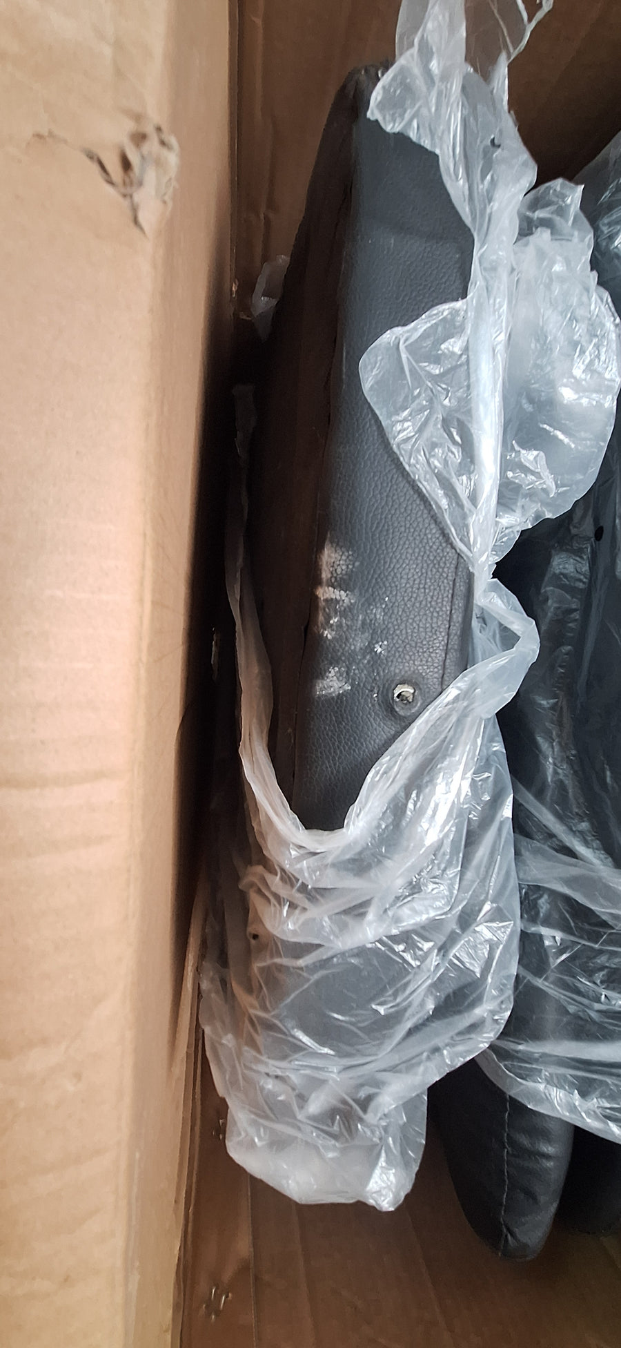 RESIGILAT — Scaun de Birou Ergonomic Directorial, Piele Ecologică, Recliner și Suport pentru Picioare negru · Acceptabil #002