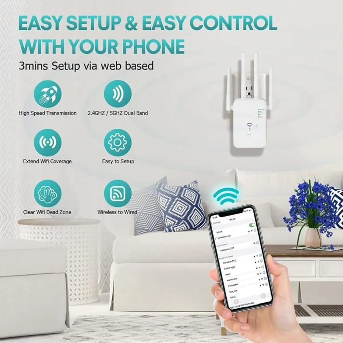 Amplificator retea, Router, WiFi Repeater, Booster, Extender, 300MB