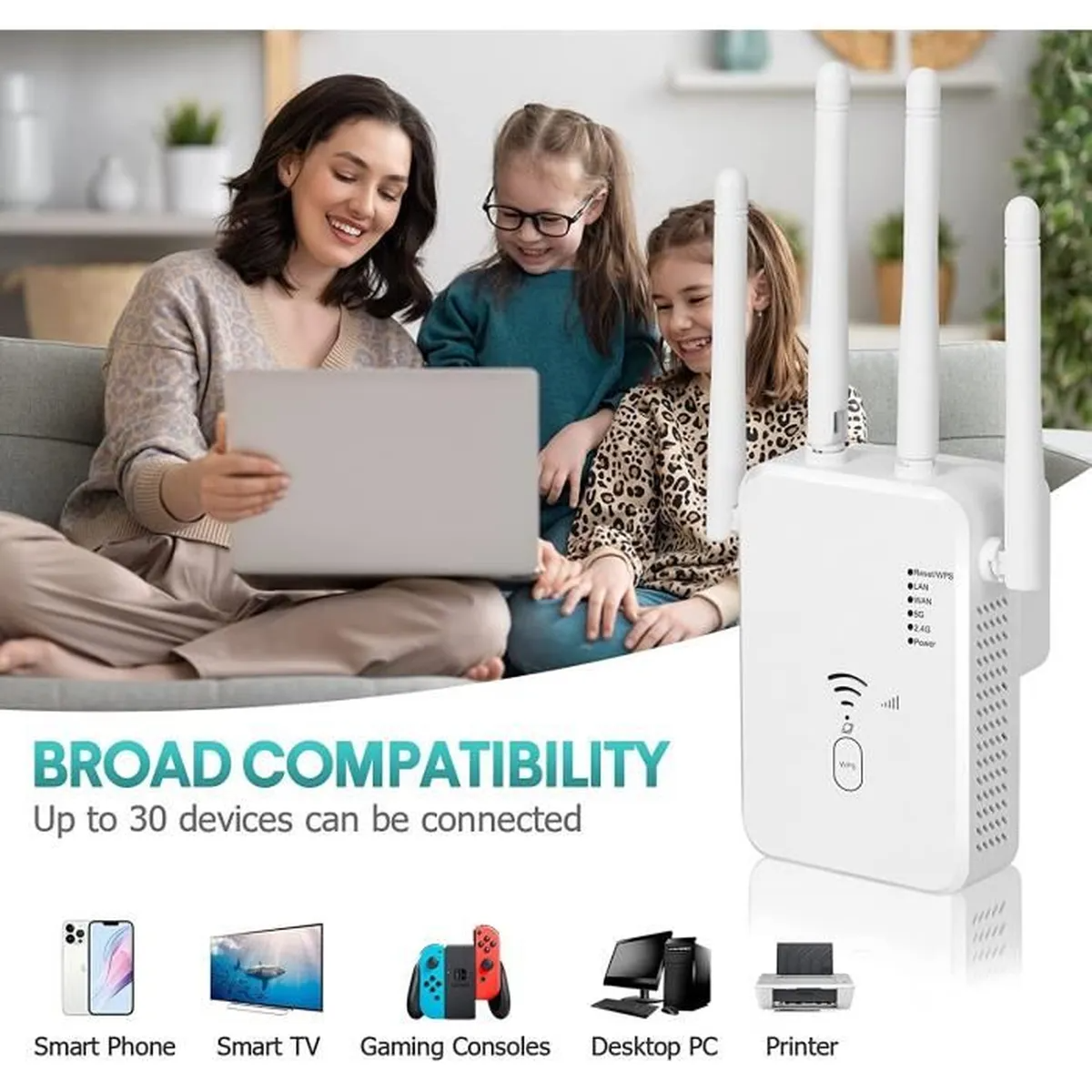 Amplificator retea, Router, WiFi Repeater, Booster, Extender, 300MB