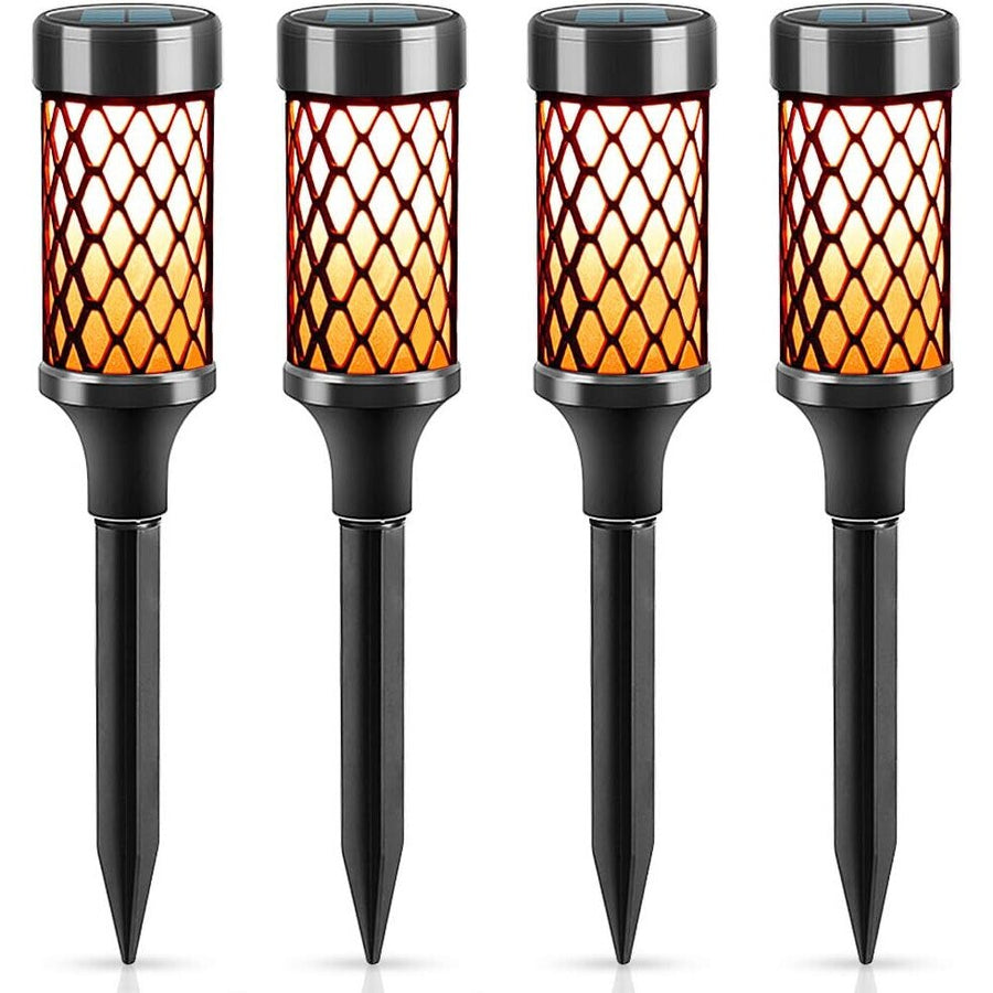 Set 4 Lampi solare LED pentru gradina, 10 LED SMD2835, iluminare automata, 38.5 cm