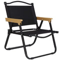 Scaun metalic plabil pentru gradina, camping sau plaja, 54x59x76 cm, negru