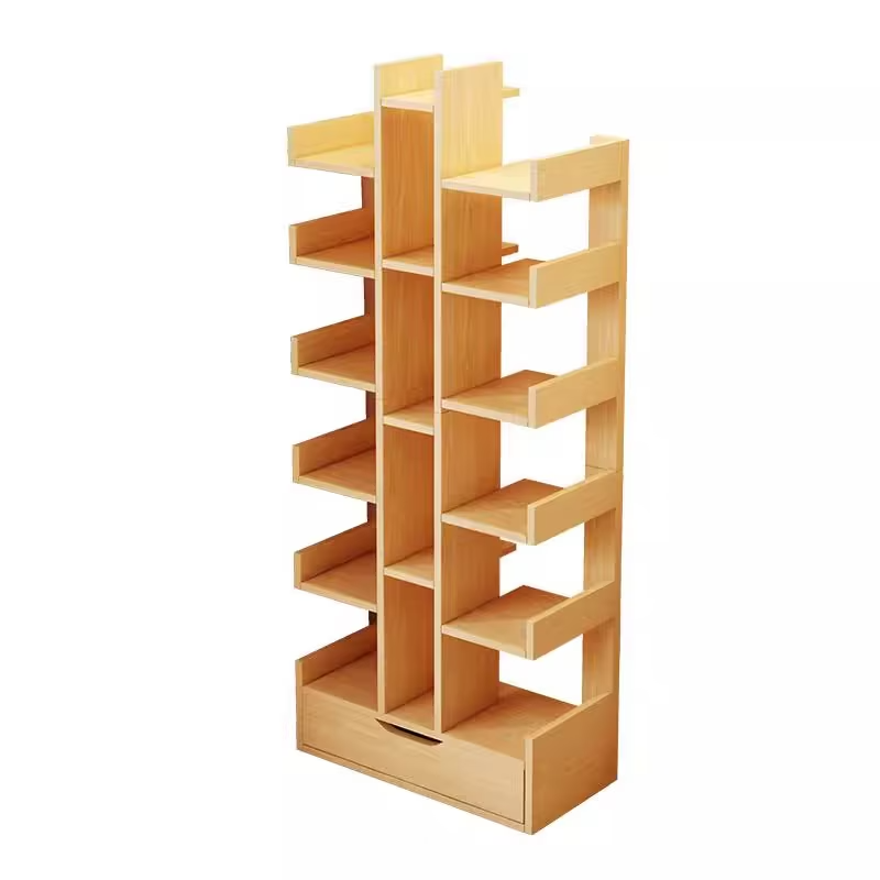 Biblioteca Tree of Knowledge cu 18 rafturi si sertar, 51x18x168cm