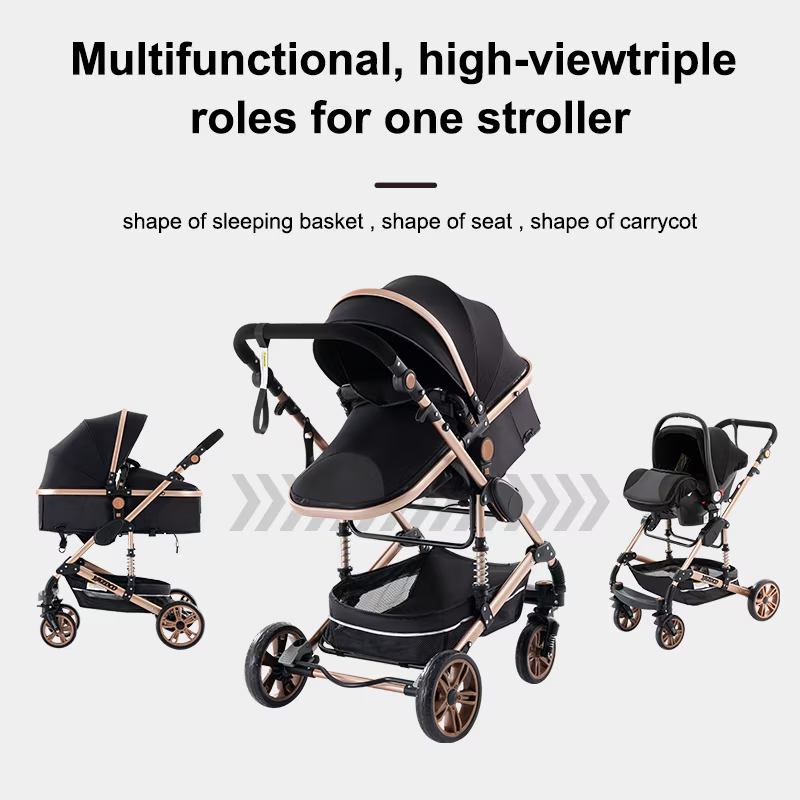 Carucior pliabil pentru copii, 3 în 1, Multifunctional – Landou, Scaun Auto si Carucior Sport