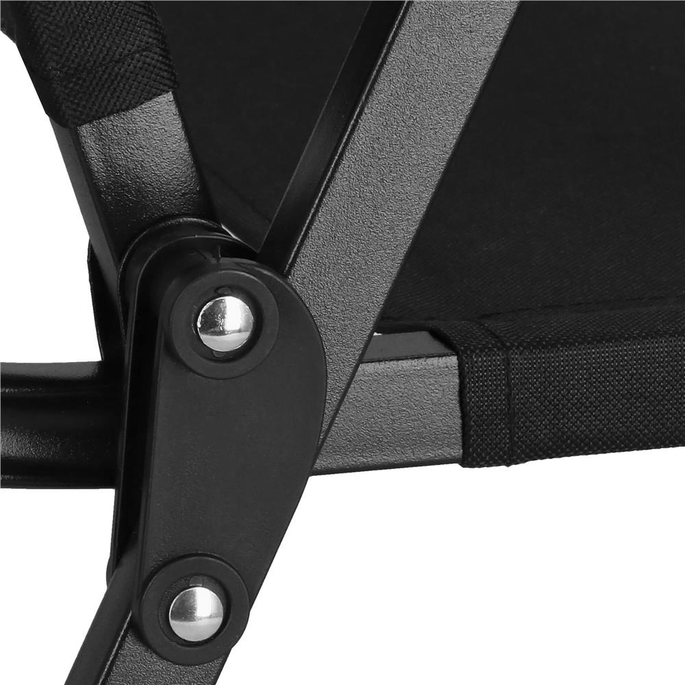 Scaun metalic plabil pentru gradina, camping sau plaja, 54x59x76 cm, negru