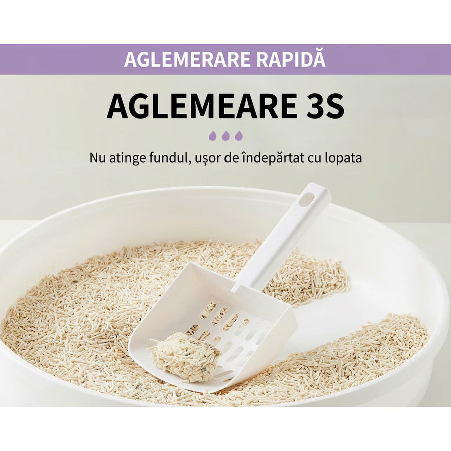 Litiera pentru pisici din tofu 6L, Formare rapida a bulgarilor, Absorbtie ridicata, Control eficient al mirosurilor