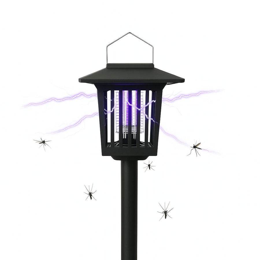 Lampa Solara Anti-Insecte 2 in 1 cu LED UV si Lumina Decorativa, Exterior/Interior, 3 Tipuri de Montaj, IP44, Autonomie 12hh