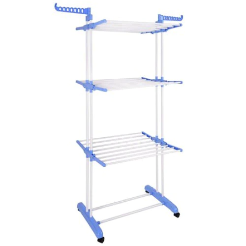 RESIGILAT - Uscator vertical, mobil si pliabil pentru rufe cu suport umerase, inaltime 173cm
