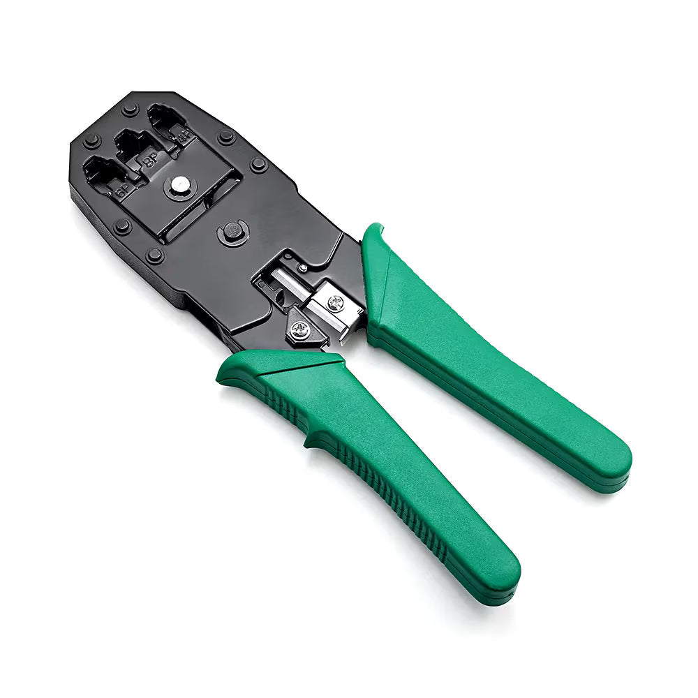 Cleste profesional pentru sertizat mufe RJ45, RJ12, RJ11 – 195 mm