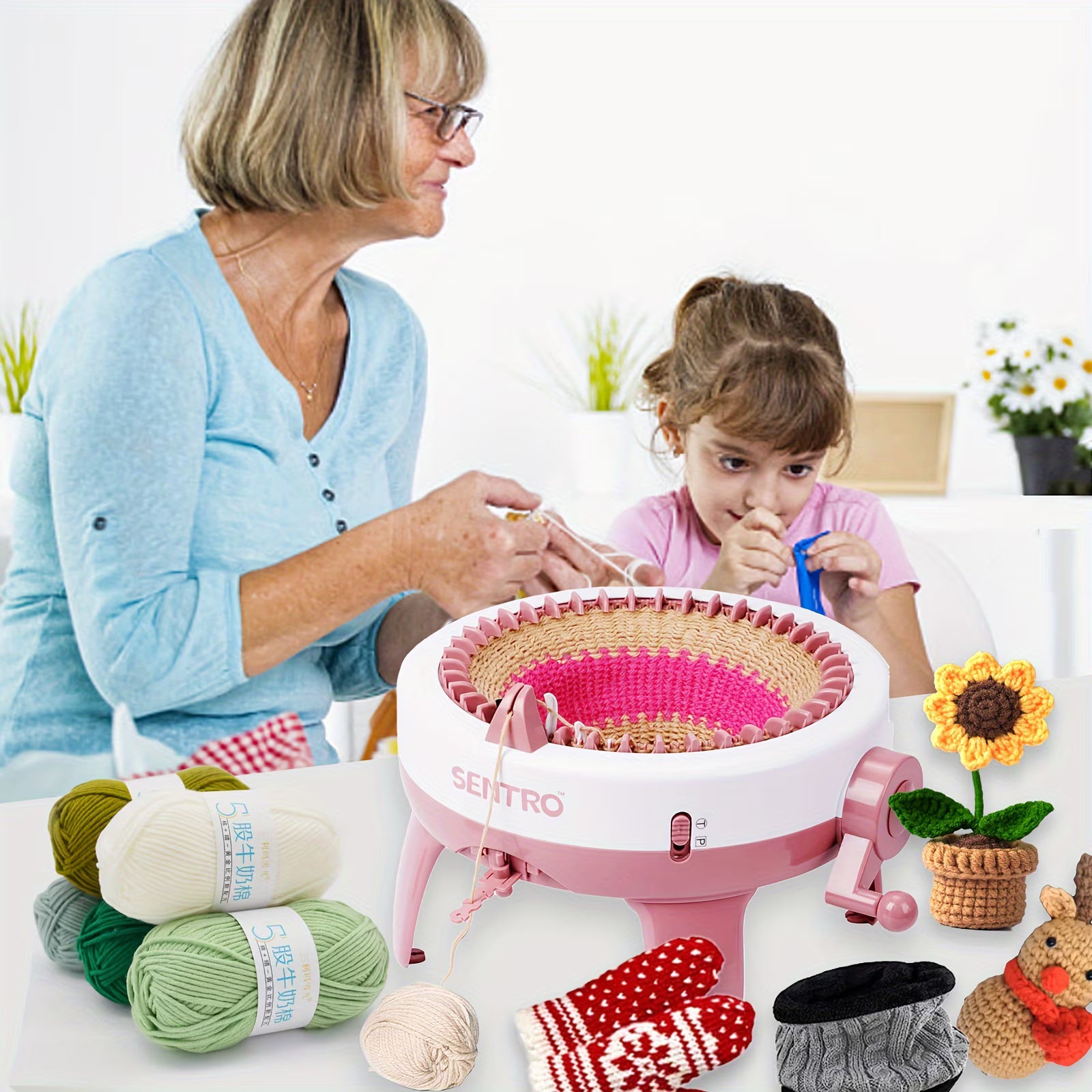 Masina de tricotat automata cu 40 de ace + accesorii