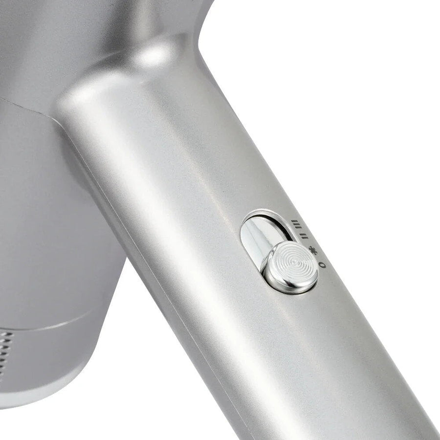 Uscator de par cu ioni negativi, RAF R474, 1600W, 2 viteze, buton de aer rece, 1 cap magnetic inclus, argintiu