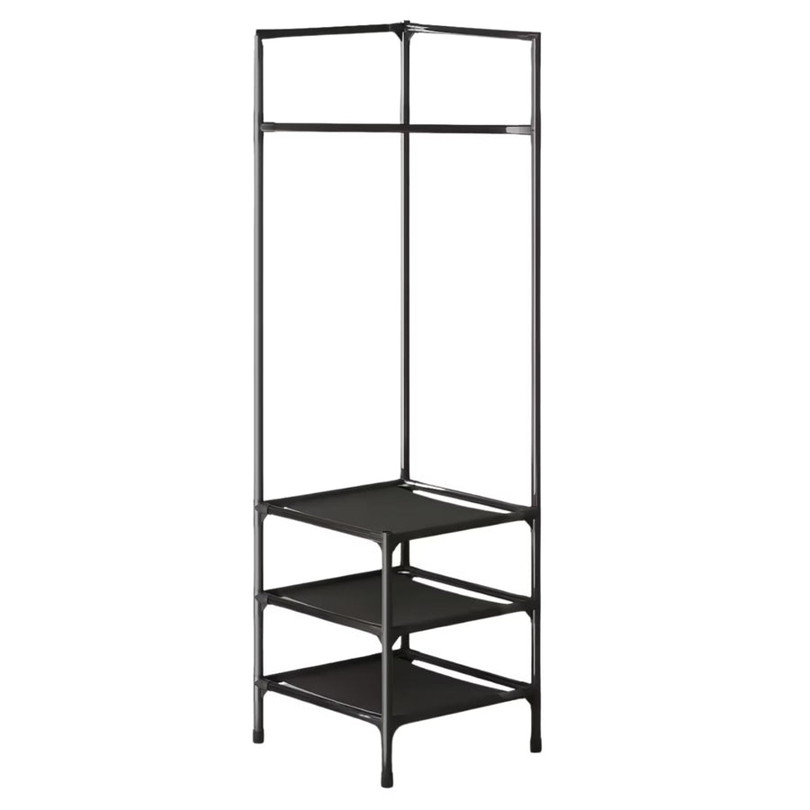 Cuier haine metalic pentru coltul camerei, 3 rafturi 180 x 44 x 44 cm