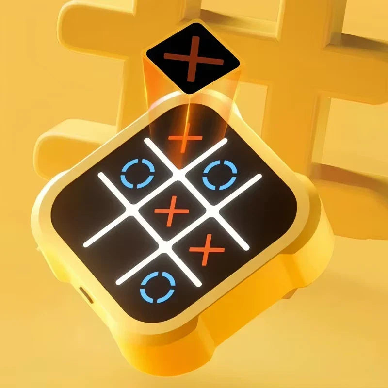 Joc electronic X și O – 4 în 1, consolă portabilă educativă pentru copii și adulți