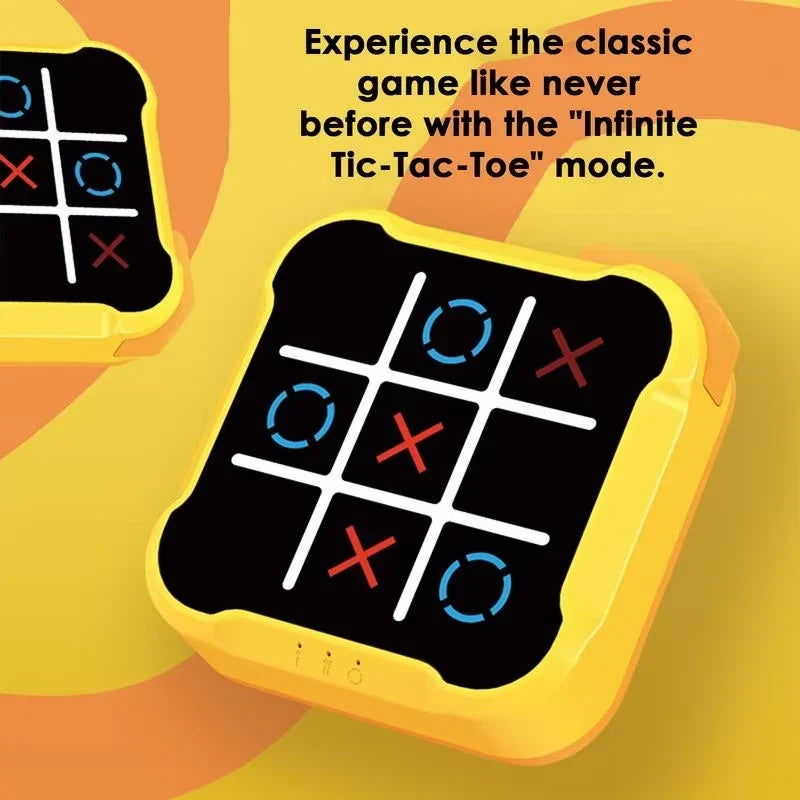 Joc electronic X și O – 4 în 1, consolă portabilă educativă pentru copii și adulți