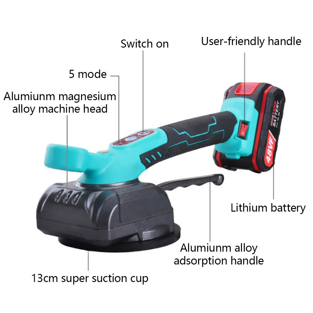 Ventuza vibranta pentru gresie cu acumulator – masina profesionala de montaj placi ceramice