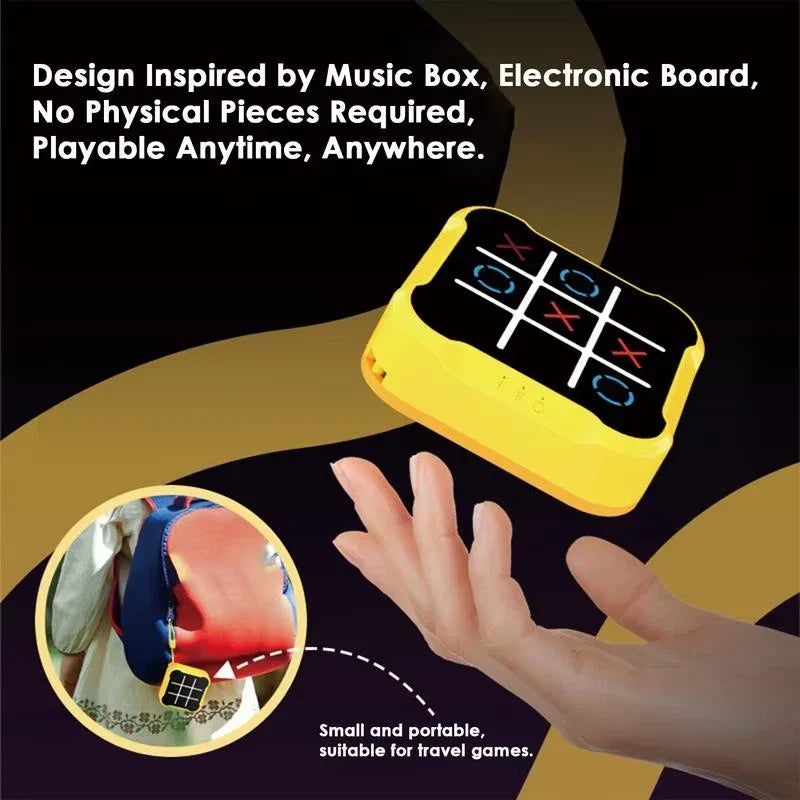 Joc electronic X și O – 4 în 1, consolă portabilă educativă pentru copii și adulți